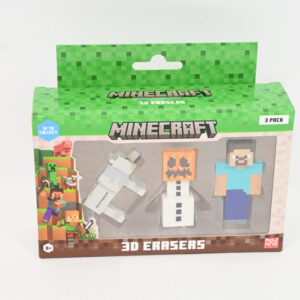 MINECRAFT 3D Erasers 3pack B 14232