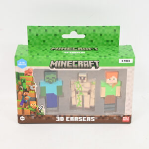 MINECRAFT 3D Erasers 3pack C 14249