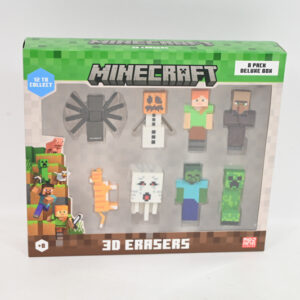 MINECRAFT 3D Erasers 8pack DeluxeBox B 14263