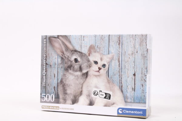 CLE puzzle 500 Compact Cat & Bunny 35539
